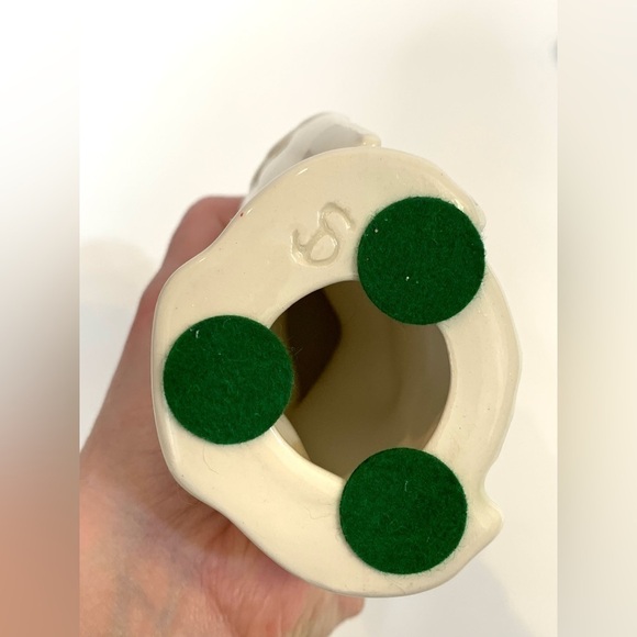 Vintage White Bisque Christmas Angel Votive Candle Holder Japan 6” *Chip - Picture 6 of 6